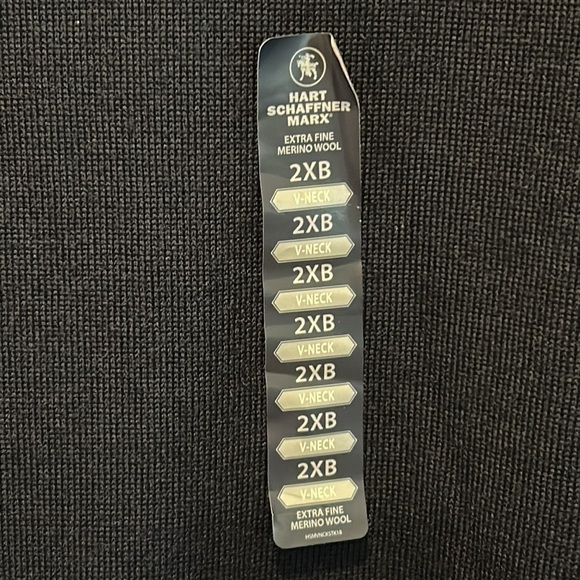 Hart Schaffner Marx Extra Fine Merino Wool Sweater Big Man Tall Blue 2XB FLAW - Picture 6 of 7